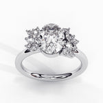 Diamond Engagement Ring | Floral Diamond Ring | Ozziva