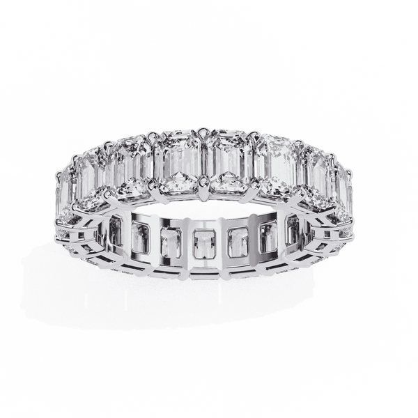 Diamond Eternity Ring | Emerald Cut Band | Ozziva