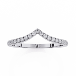 Diamond Wedding Band | Curved Band | Ozziva
