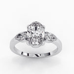 Diamond Engagement Ring | Oval Three Stone | Ozziva
