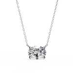 Diamond Pendant Necklace | Oval Diamond Pendant | Ozziva