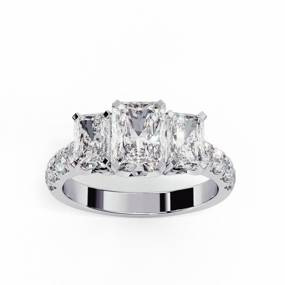 Diamond Ring for Women | Radiant Accent Ring | Ozziva