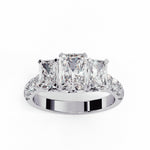 Diamond Ring for Women | Radiant Accent Ring | Ozziva