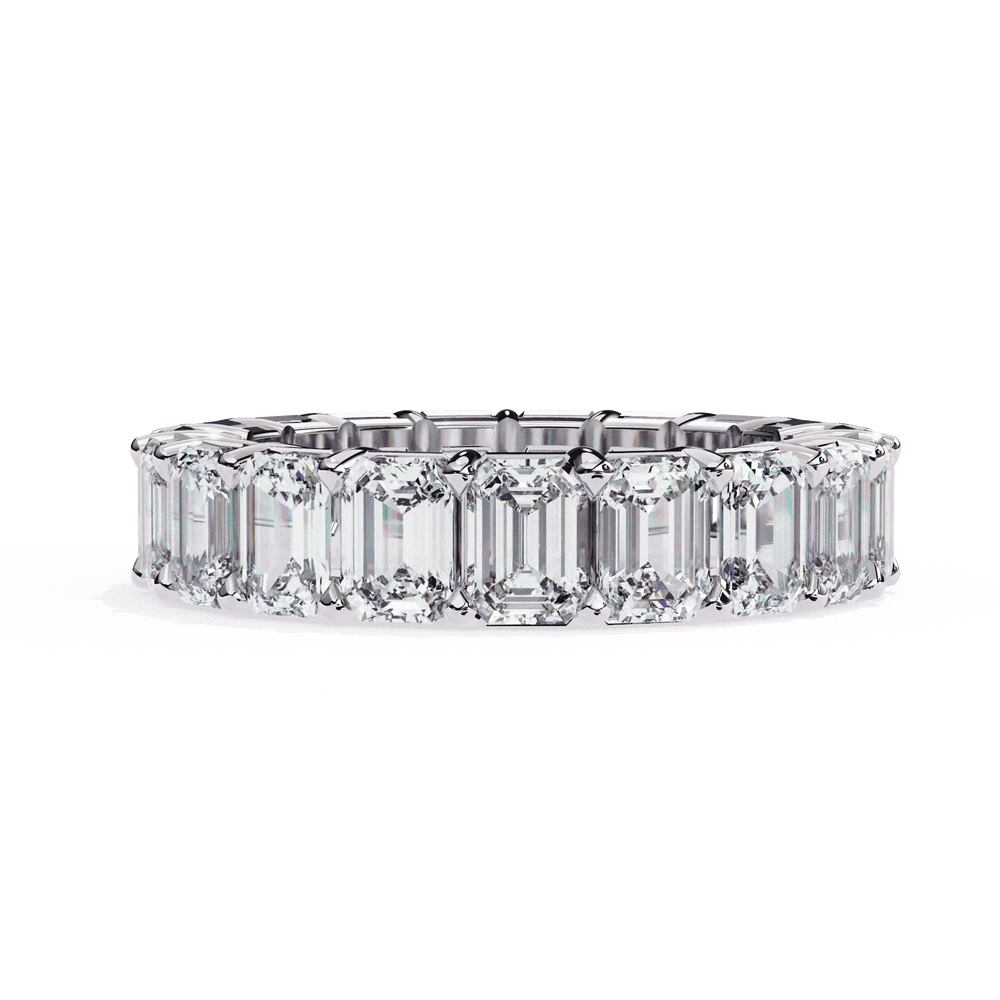 Diamond Eternity Ring | Emerald Cut Band | Ozziva