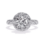 Diamond Ring for Women | Twisted Halo Ring | Ozziva