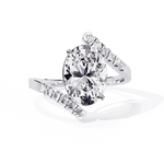 Diamond Ring for Women | Oval Bypass Ring | Ozziva
