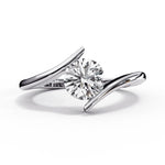 Diamond Ring for Women | Round Bypass Ring | Ozziva