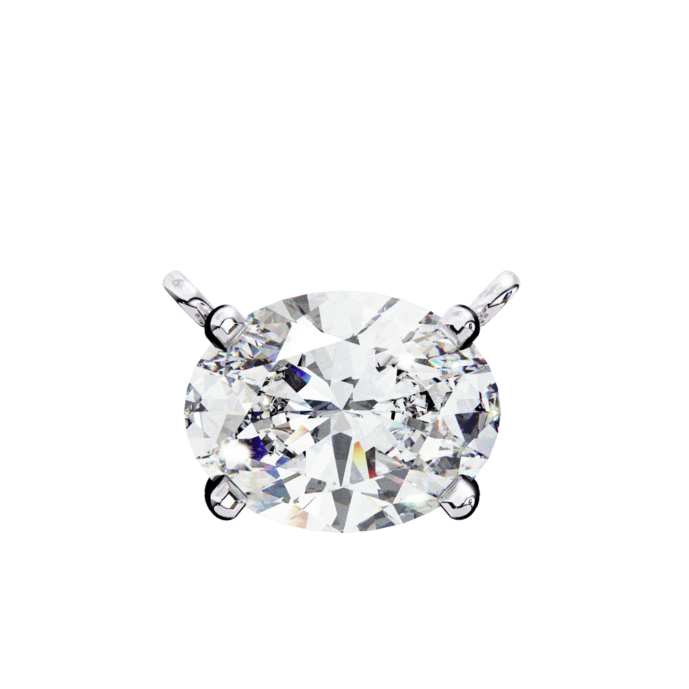 Diamond Pendant Necklace | Oval Diamond Pendant | Ozziva