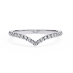 Diamond Wedding Band | Curved Band | Ozziva