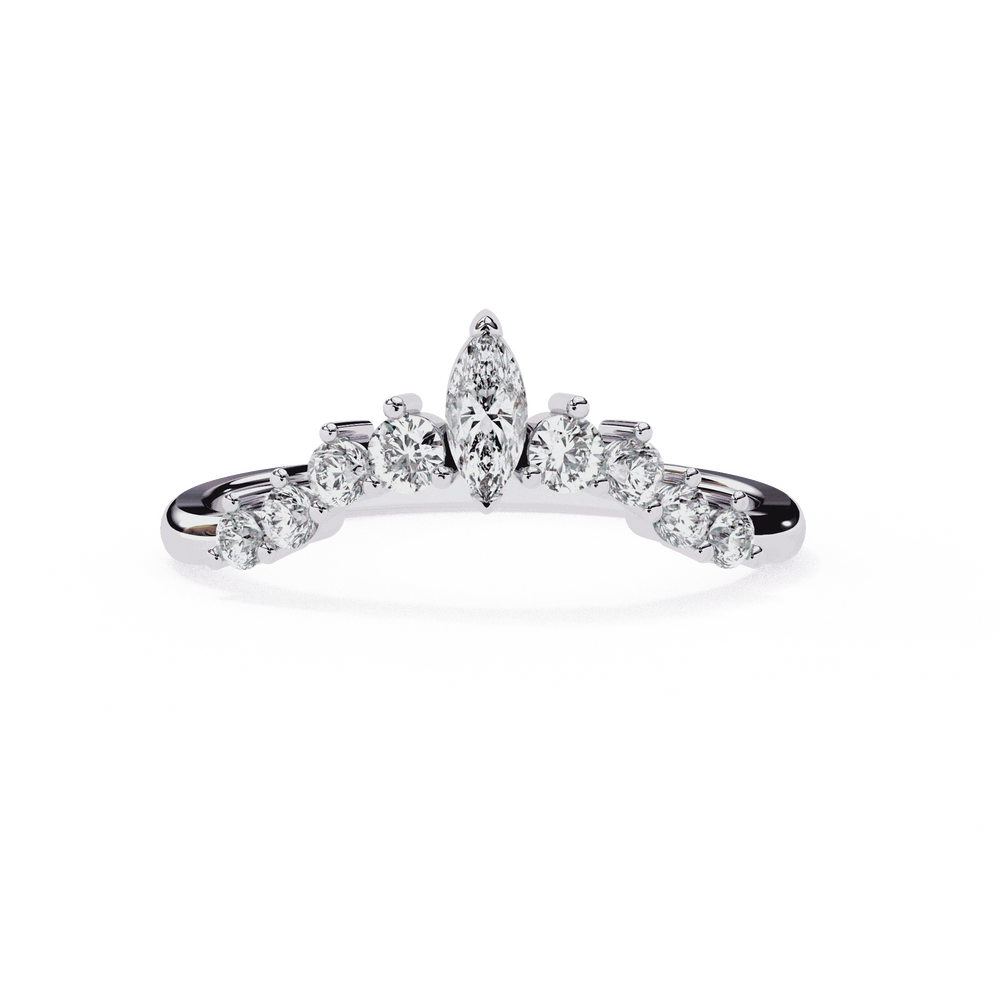Diamond Wedding Band | Crown Ring | Ozziva
