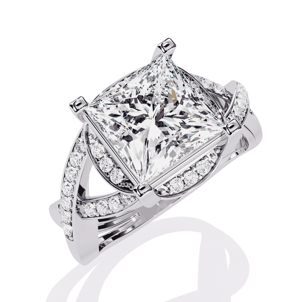 Diamond Ring for Women | Split Shank Ring | Ozziva