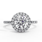 Diamond Halo Ring | Round Halo Ring | Ozziva