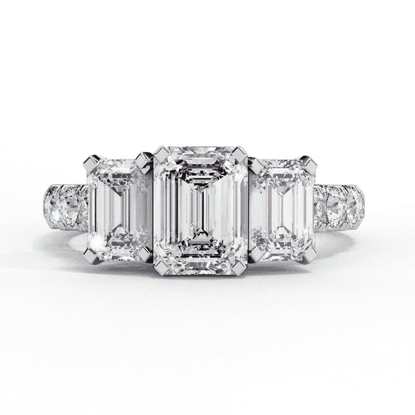 Diamond Ring for Women | Emerald Cut Ring | Ozziva