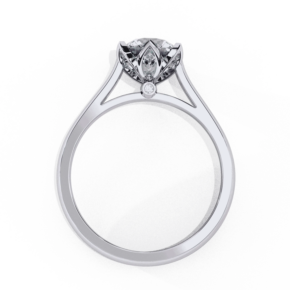 Diamond Ring for Women | Floral Round Ring | Ozziva