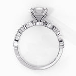 Diamond Ring for Women | Emerald Side Ring | Ozziva