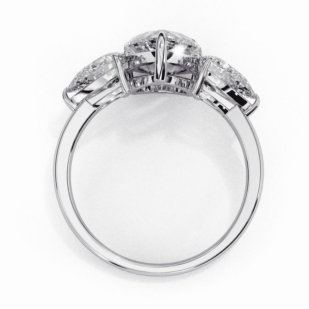 Diamond Engagement Ring | Three Stone Ring | Ozziva