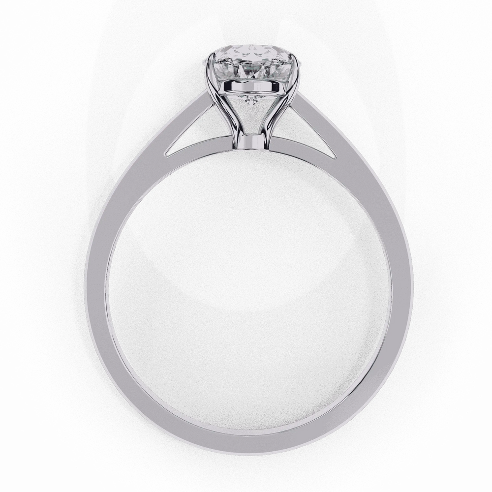 Diamond Engagement Ring | Oval Solitaire | Ozziva