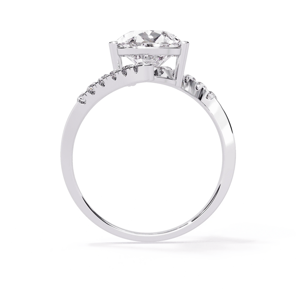 Diamond Ring for Women | Pear Bypass Ring | Ozziva