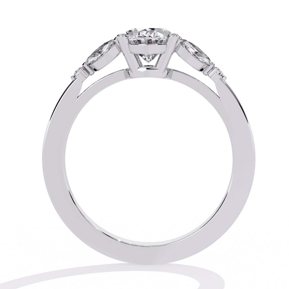 Diamond Engagement Ring | Oval Cluster Ring | Ozziva