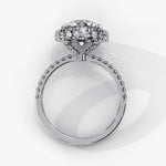 Diamond Halo Ring | Round Halo Ring | Ozziva