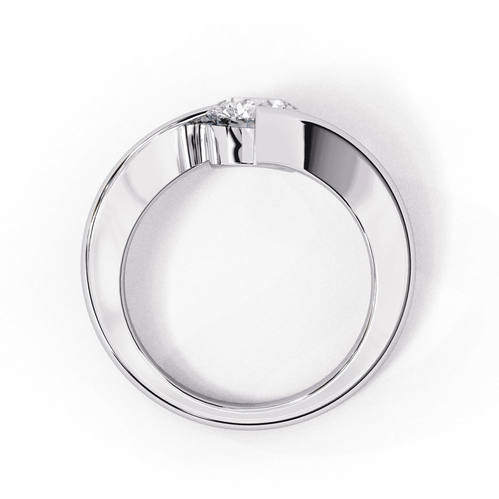 Diamond Ring for Women | Round Bypass Ring | Ozziva