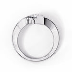 Diamond Ring for Women | Round Bypass Ring | Ozziva