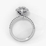 Diamond Halo Ring | Pear Cut Halo | Ozziva
