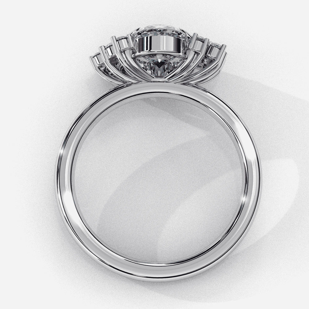Diamond Engagement Ring | Floral Diamond Ring | Ozziva
