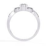 Diamond Engagement Ring | Round Leaf Ring | Ozziva