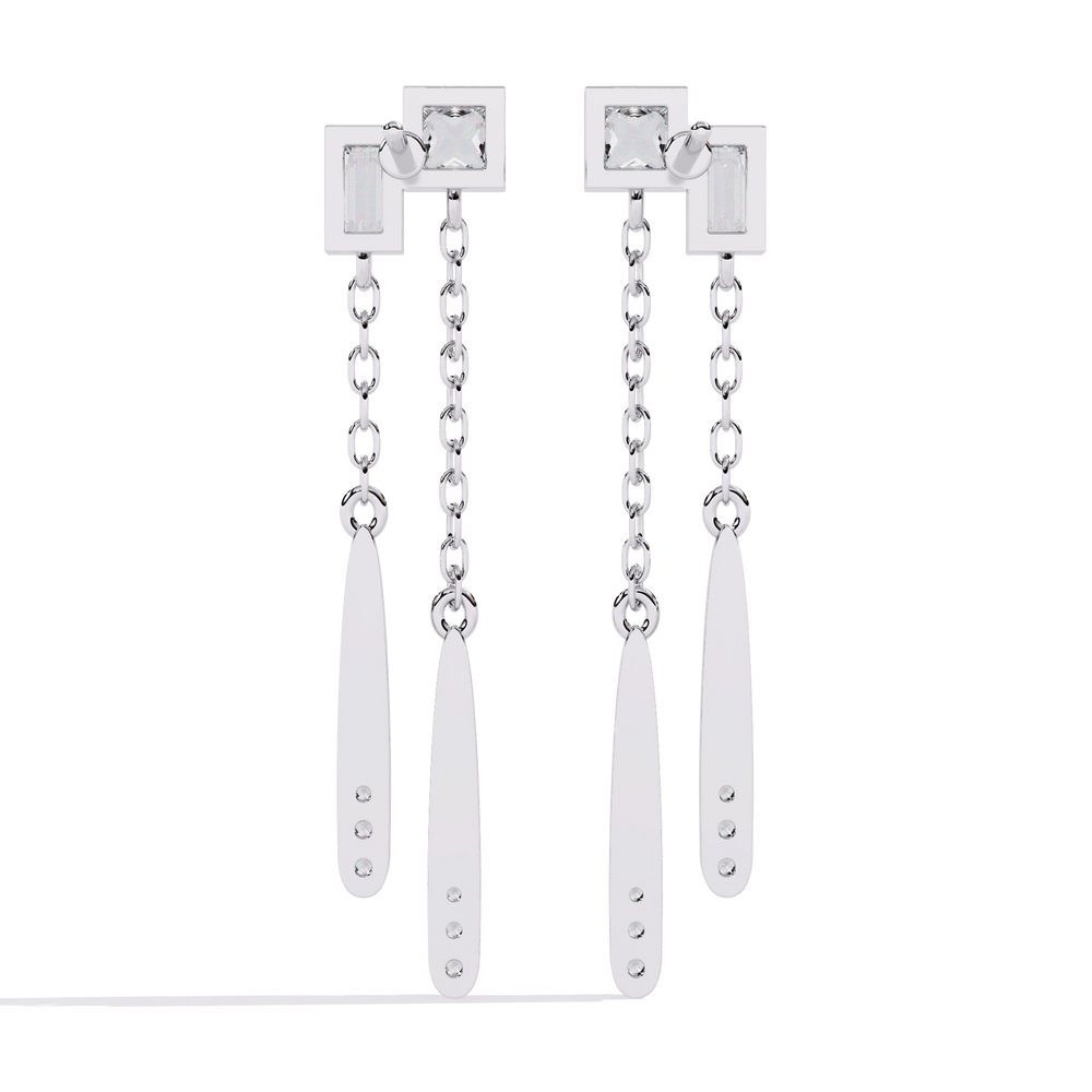 Diamond Drop Earrings | Refined Drops | Ozziva
