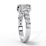 Diamond Ring for Women | Radiant Accent Ring | Ozziva