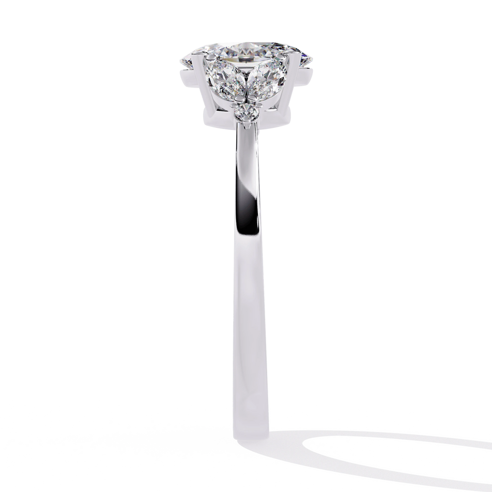 Diamond Engagement Ring | Oval Cluster Ring | Ozziva