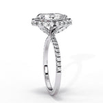 Diamond Halo Ring | Pear Cut Halo | Ozziva