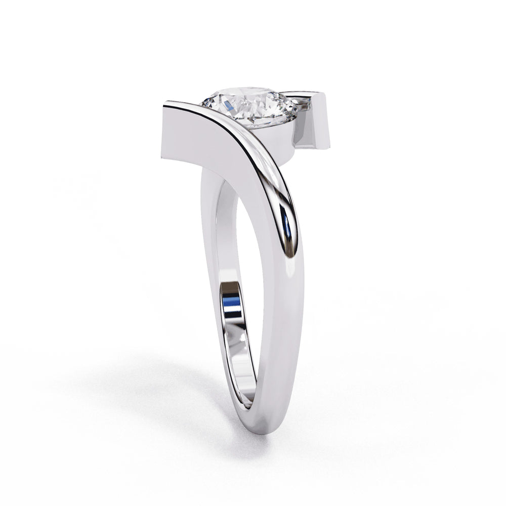 Diamond Ring for Women | Round Bypass Ring | Ozziva