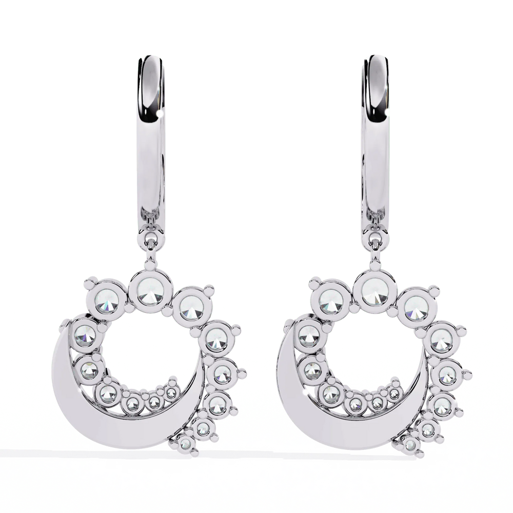 Diamond Hoop Earrings | Elegant Hoops | Ozziva