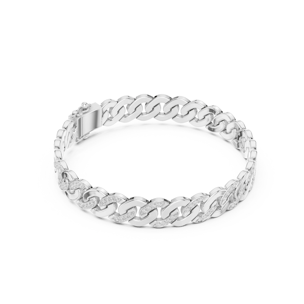 Men's Diamond Bracelet | Link Bracelet | Ozziva