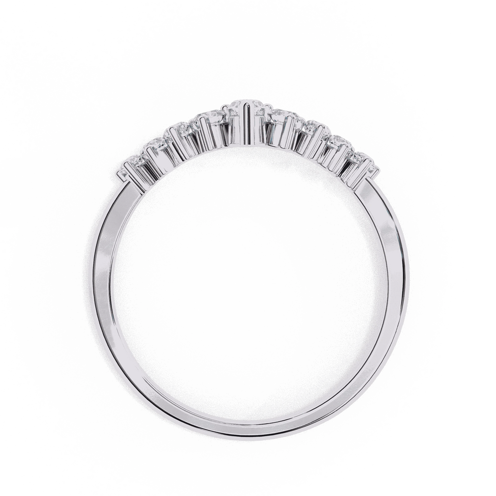 Diamond Wedding Band | Crown Ring | Ozziva