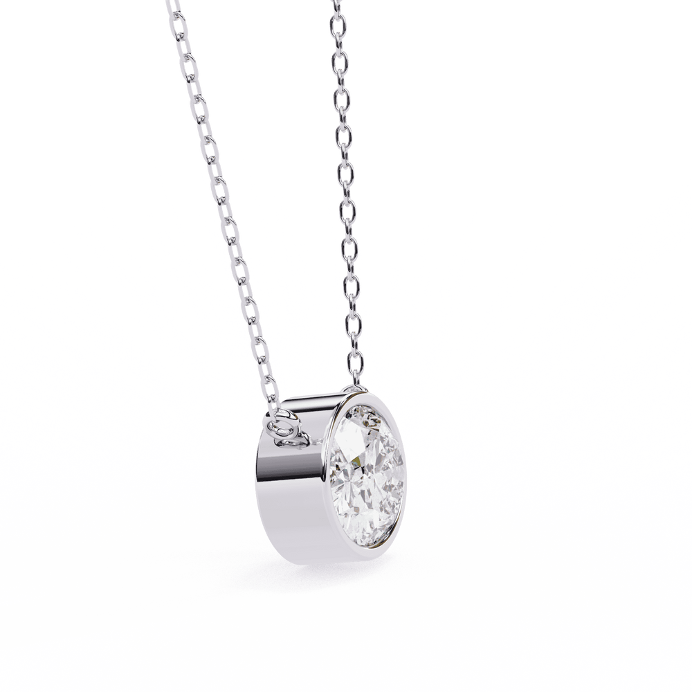 Diamond Pendant Necklace | Minimal Pendant | Ozziva