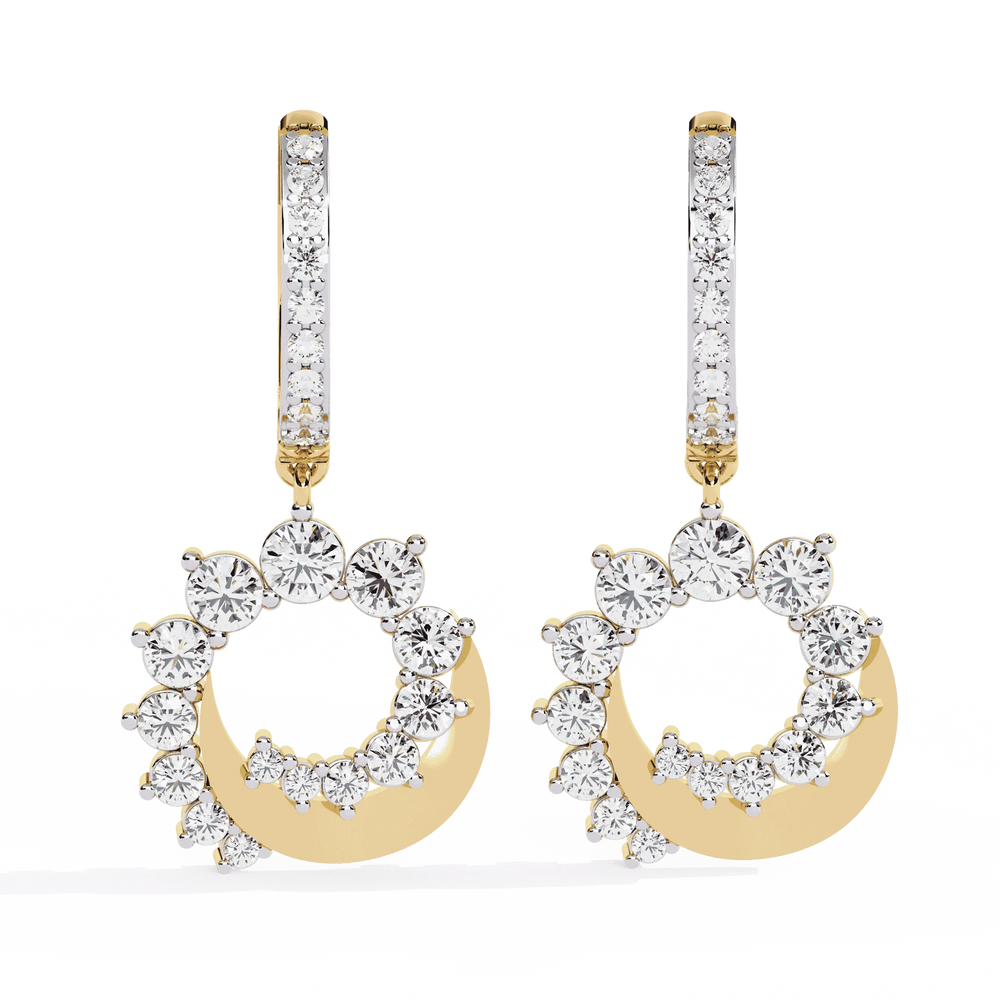 Diamond Hoop Earrings | Elegant Hoops | Ozziva