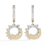 Diamond Hoop Earrings | Elegant Hoops | Ozziva