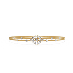 Gold Diamond Bangle for Women | Sleek Bangle | Ozziva