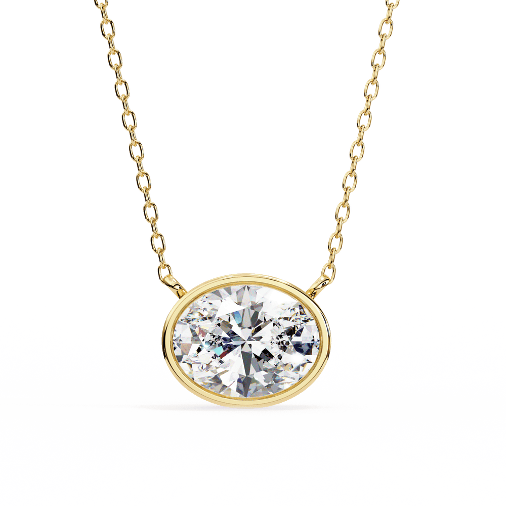 Diamond Pendant Necklace | Minimal Pendant | Ozziva