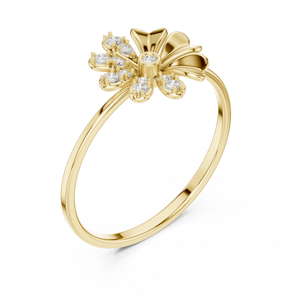 Diamond Ring for Women | Minimal Diamond Ring | Ozziva