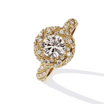 Diamond Ring for Women | Twisted Halo Ring | Ozziva