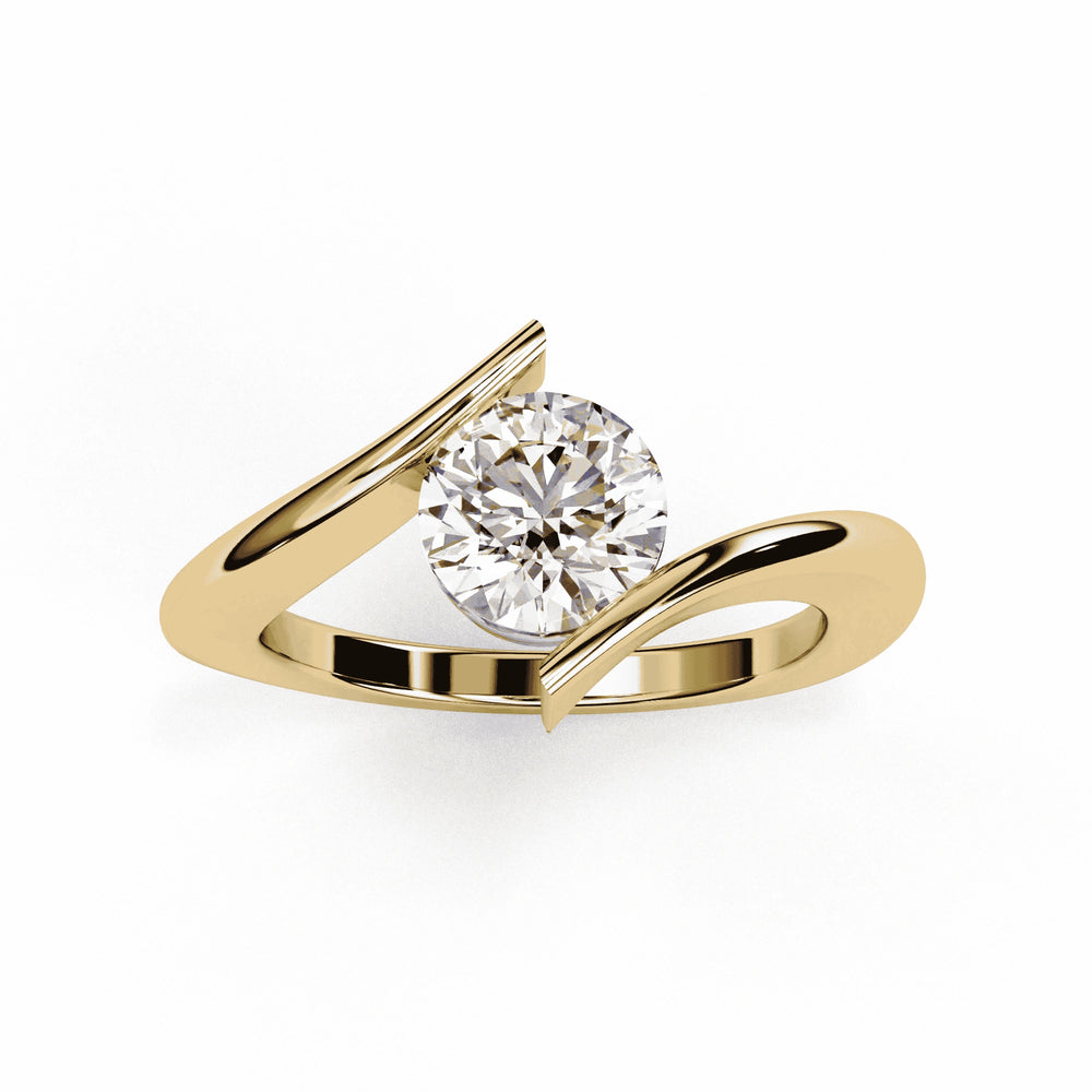 Diamond Ring for Women | Round Bypass Ring | Ozziva