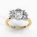 Diamond Engagement Ring | Floral Diamond Ring | Ozziva