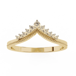 Diamond Wedding Band | Crown Diamond Ring | Ozziva