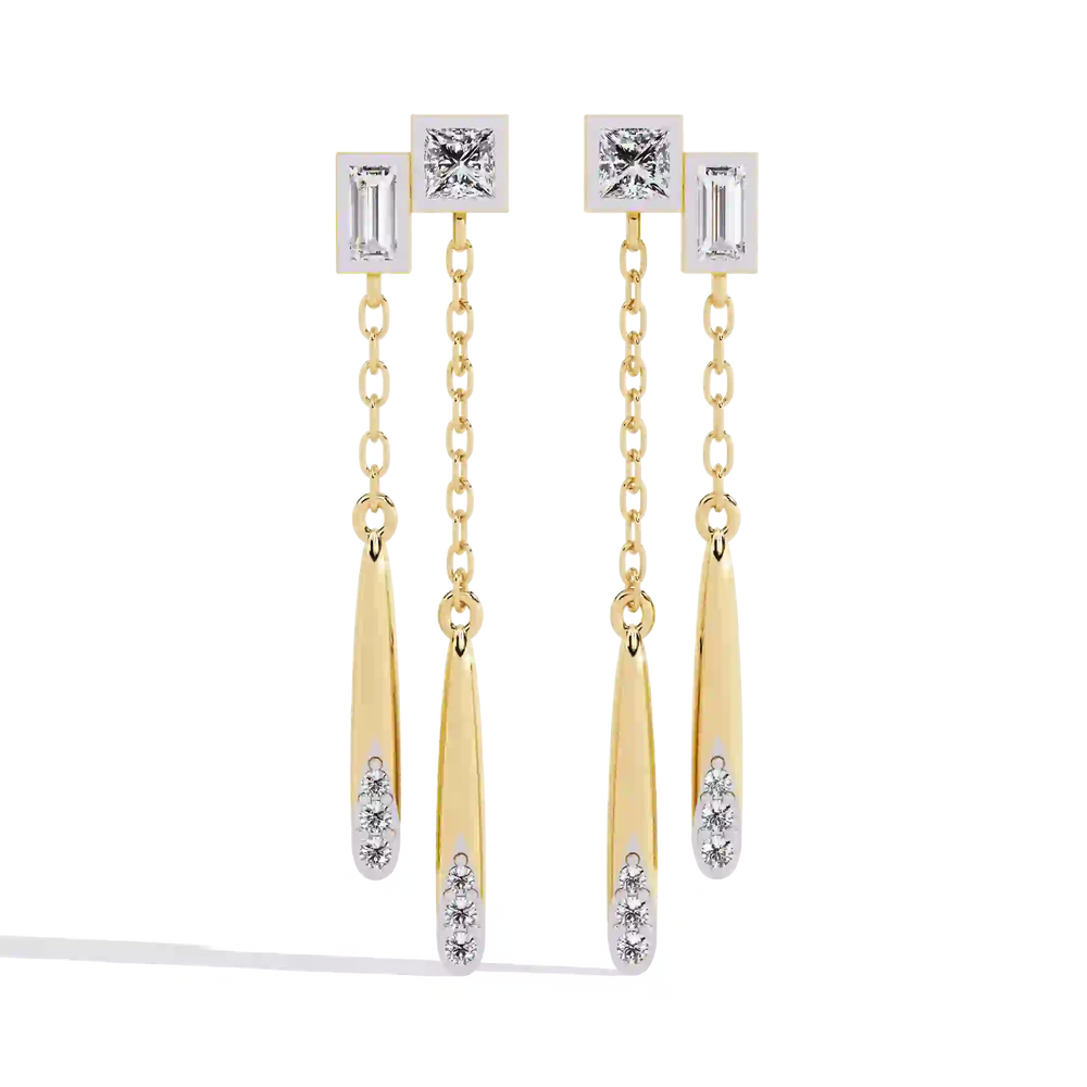 Diamond Drop Earrings | Refined Drops | Ozziva