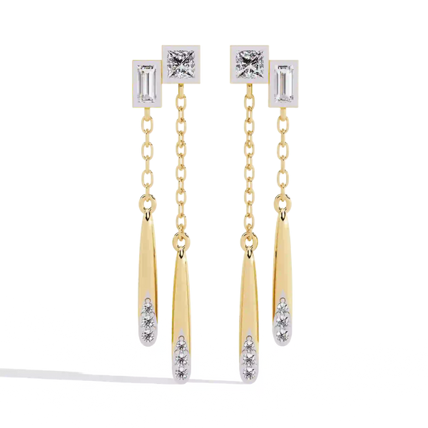 Diamond Drop Earrings | Refined Drops | Ozziva