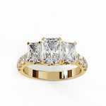 Diamond Ring for Women | Radiant Accent Ring | Ozziva
